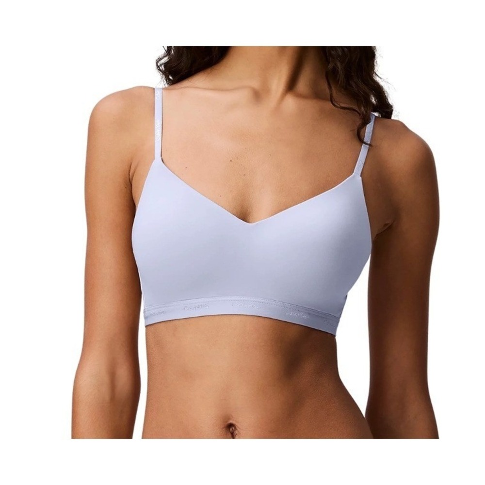 Calvin Klein Womens Lightly Lined Bralette Periwinkle Blue QF7618-540‎ Small NEW